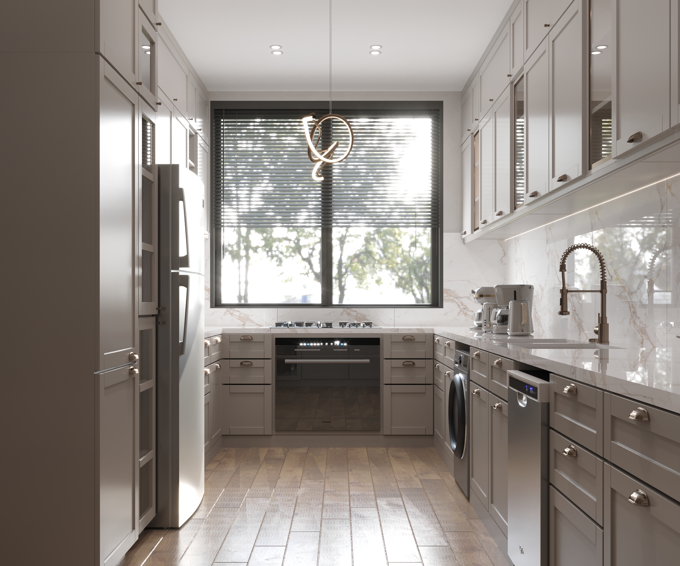 The Ethereal Grey: A Symphony of Neo-Classical Elegance & Modern Functionality
